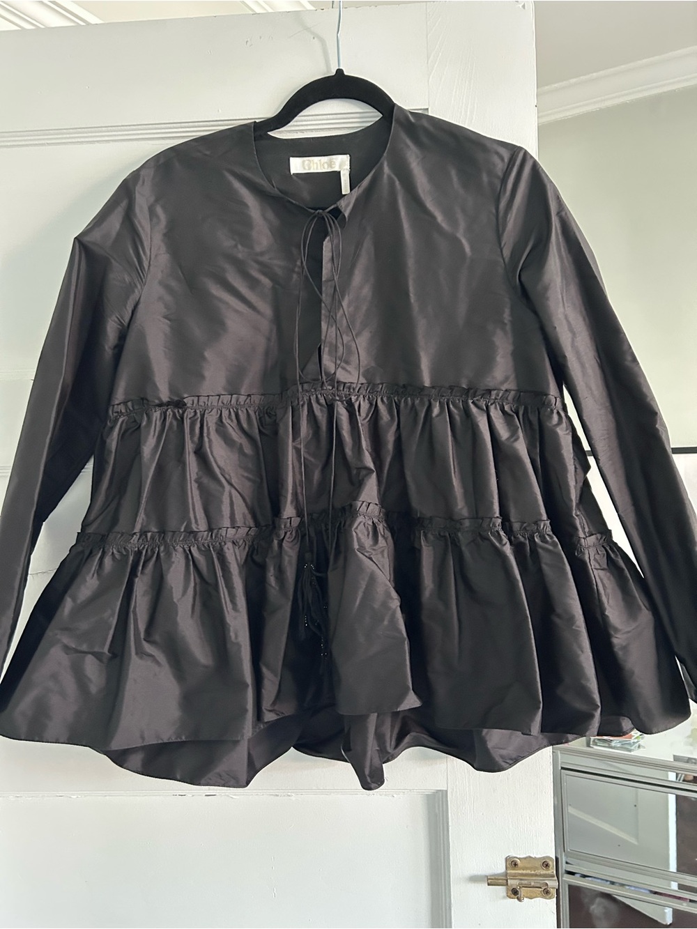 Chloe Silk Ruffle Blouse